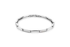 titanium armband van Boccia, de schakels zijn mat-glanzend