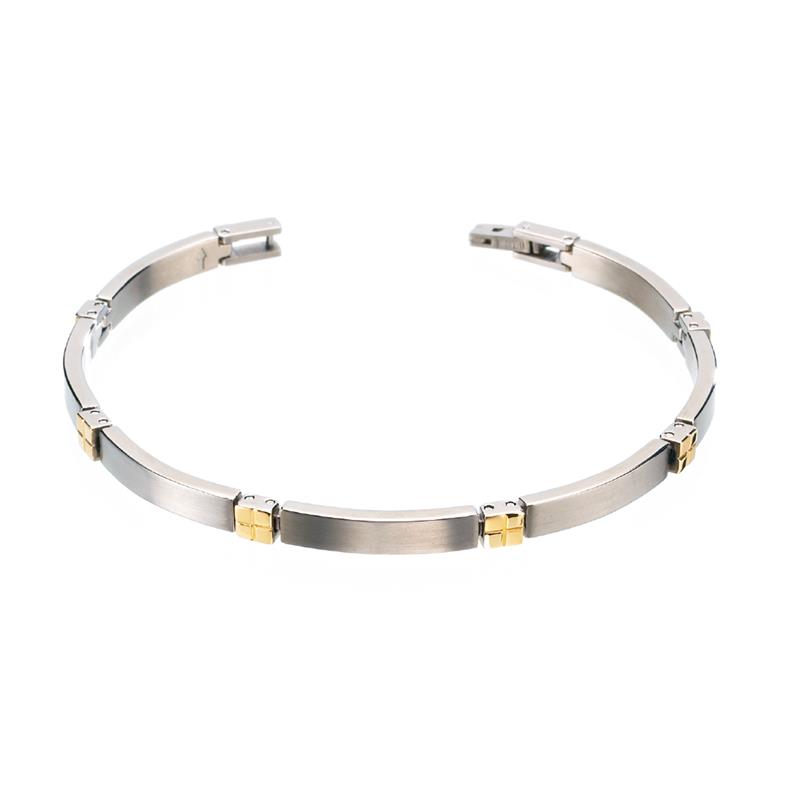 Boccia Titanium 0333-01 dames armband 20 cm gedeeltelijk goldplated
