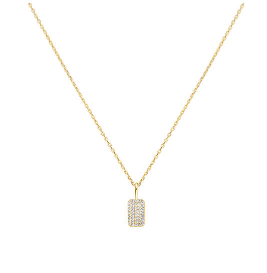 SUNNY SPARKLER - COLLIERS MET HANGER - ZILVER / 14KT GP - ZIRKONIA - 46-50 CM