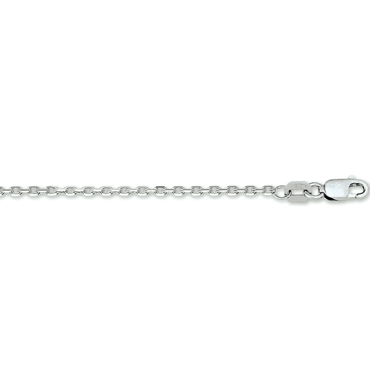 96010350042W Witgouden collier met anker schakel. De schakelbreedte is 1.2mm.
Lengte 42 cm