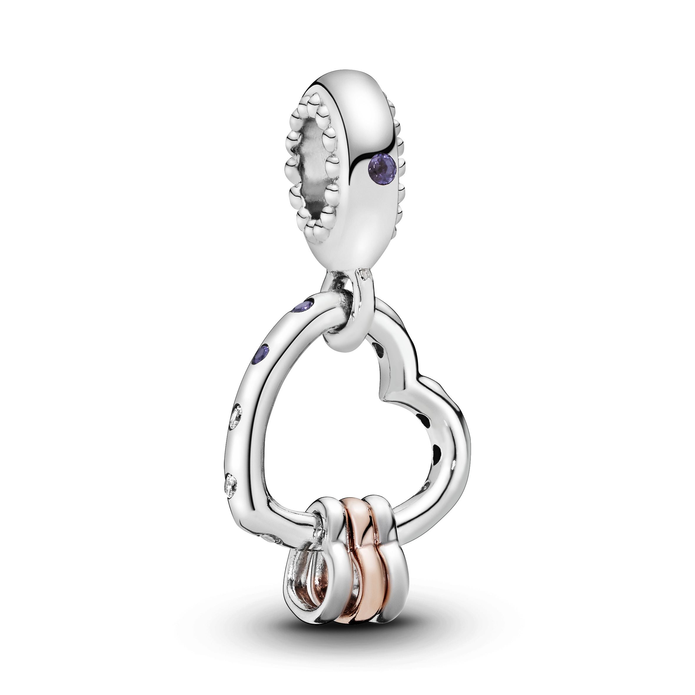 Pandora - hart met hart dangles - 787247NLCMX