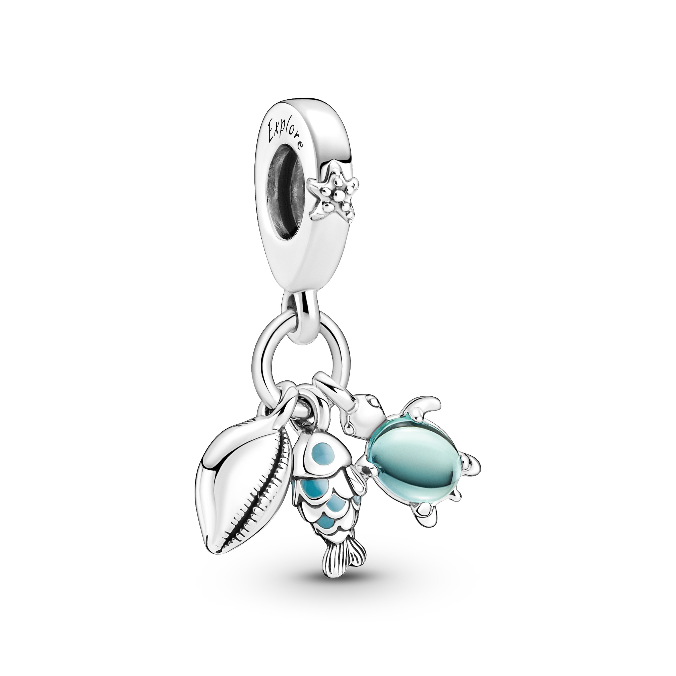 Pandora - Fish. Turtle. Shell charm zilver - 791697C01