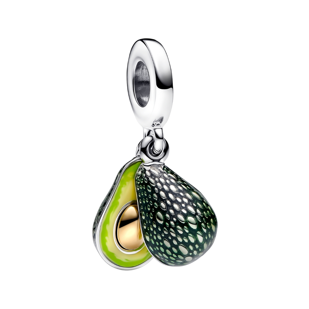 Pandora - Avocado dangle groen met vergulde pit - 763405C01