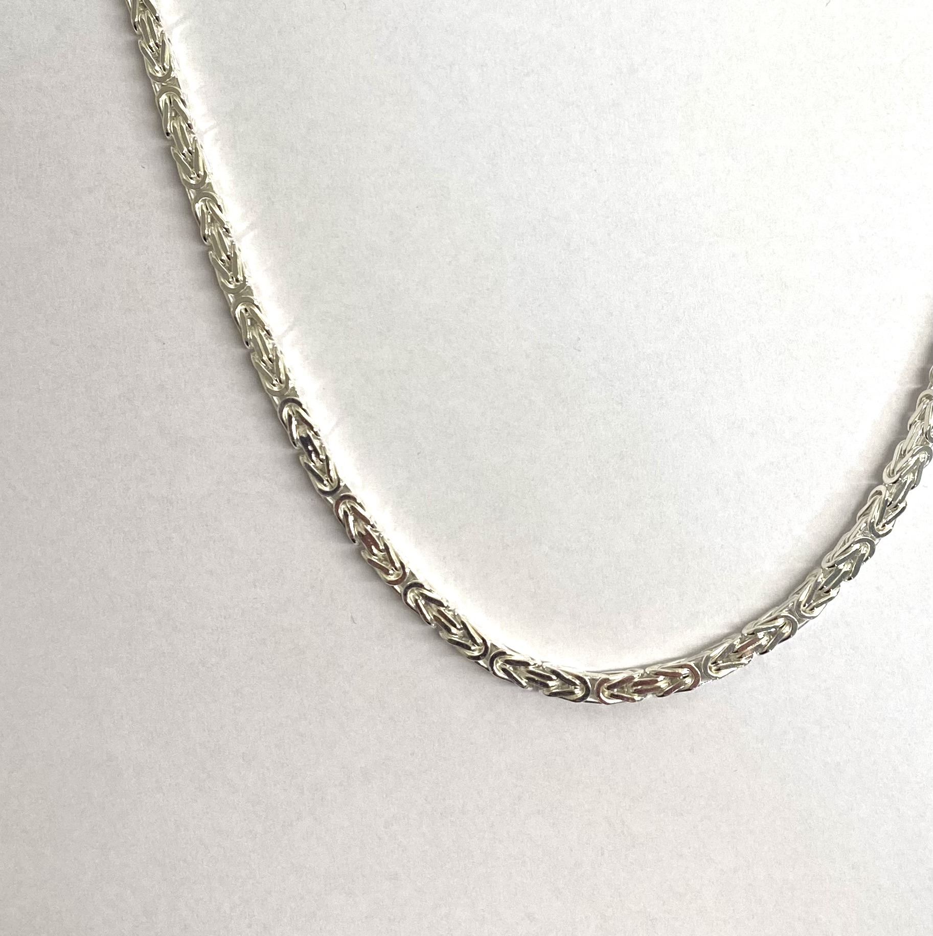 Zilver koningscollier 60cm 38,4gram 