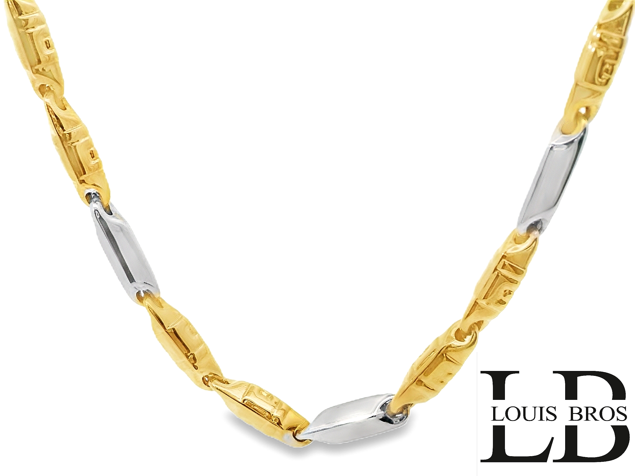 Voeg een vleugje elegantie en moderne klasse toe aan je sieradencollectie met dit prachtige bicolor 14 karaat gouden collier (12.67 gr). Dit collier combineert op verfijnde wijze geelgoud en witgoud, wat zorgt voor een stijlvolle en tijdloze uitstraling die perfect is voor zowel dames als heren.

Het collier is vervaardigd uit hoogwaardig 14 karaat goud (58,5% puur goud) en biedt daarmee de ideale balans tussen luxe, duurzaamheid en dagelijks draagcomfort. Dankzij het unisex design is dit sieraad een veelzijdige keuze – perfect voor elke gelegenheid, van een chique diner tot een alledaagse look met een elegante touch.

Kenmerken:

Materiaal: 14 karaat geelgoud & witgoud (bicolor)

Type: Collier / ketting

Geslacht: Unisex

Afwerking: Glanzend gepolijst

Sluiting:  karabijnsluiting

Lengte: (55 cm – aanpasbaar op basis van jouw wens)

Gewicht: (12.67 gr)

Stijlvol, tijdloos en uniek – dit bicolor collier is een schitterende aanvulling op elke sieradencollectie.