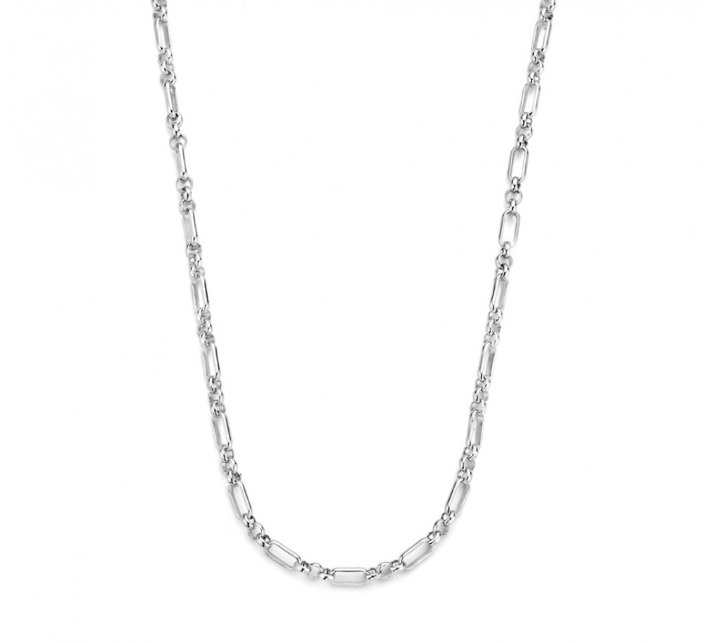 20130907145W 14k witgoud fantasie anker collier op 45 cm lengte