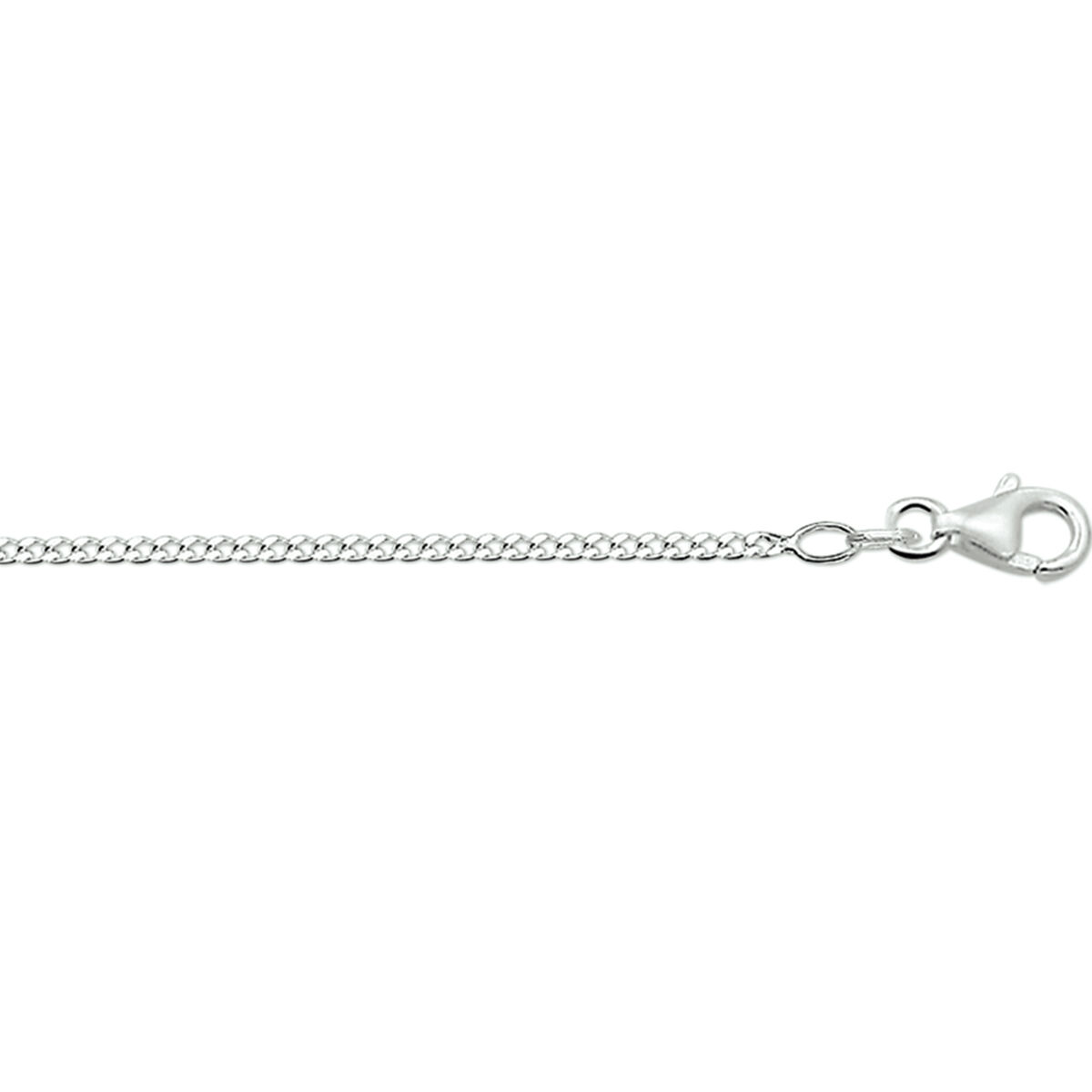 14k witgoud gourmet collier van 45 cm lang