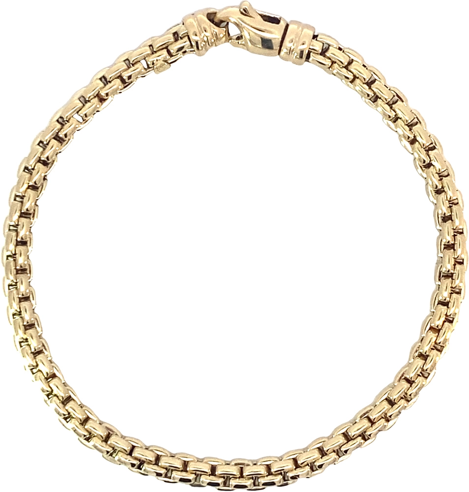 Monzario armband 1562A-GEEL 14krt van 20cm