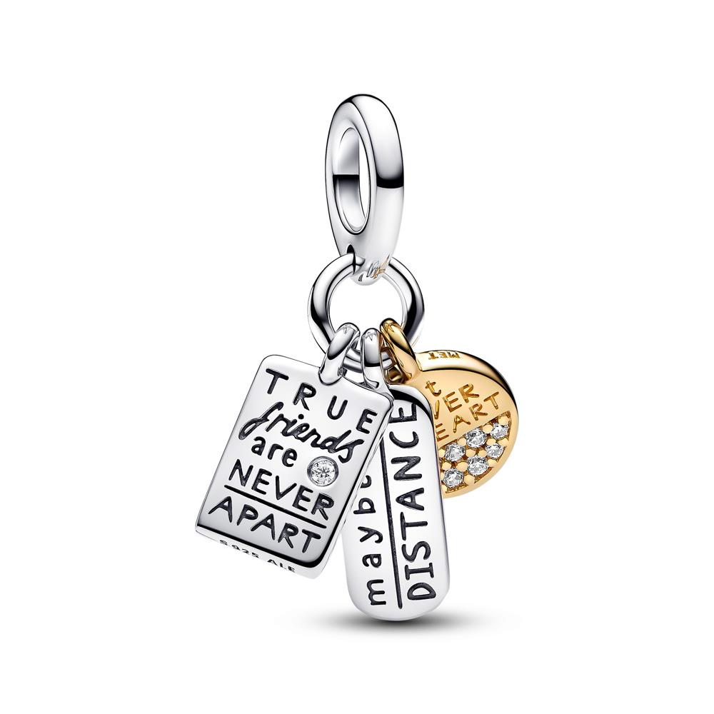Pandora - Friendship sterling silver and goldplated dangle, vriendschap zilver en verguld - 763436C01