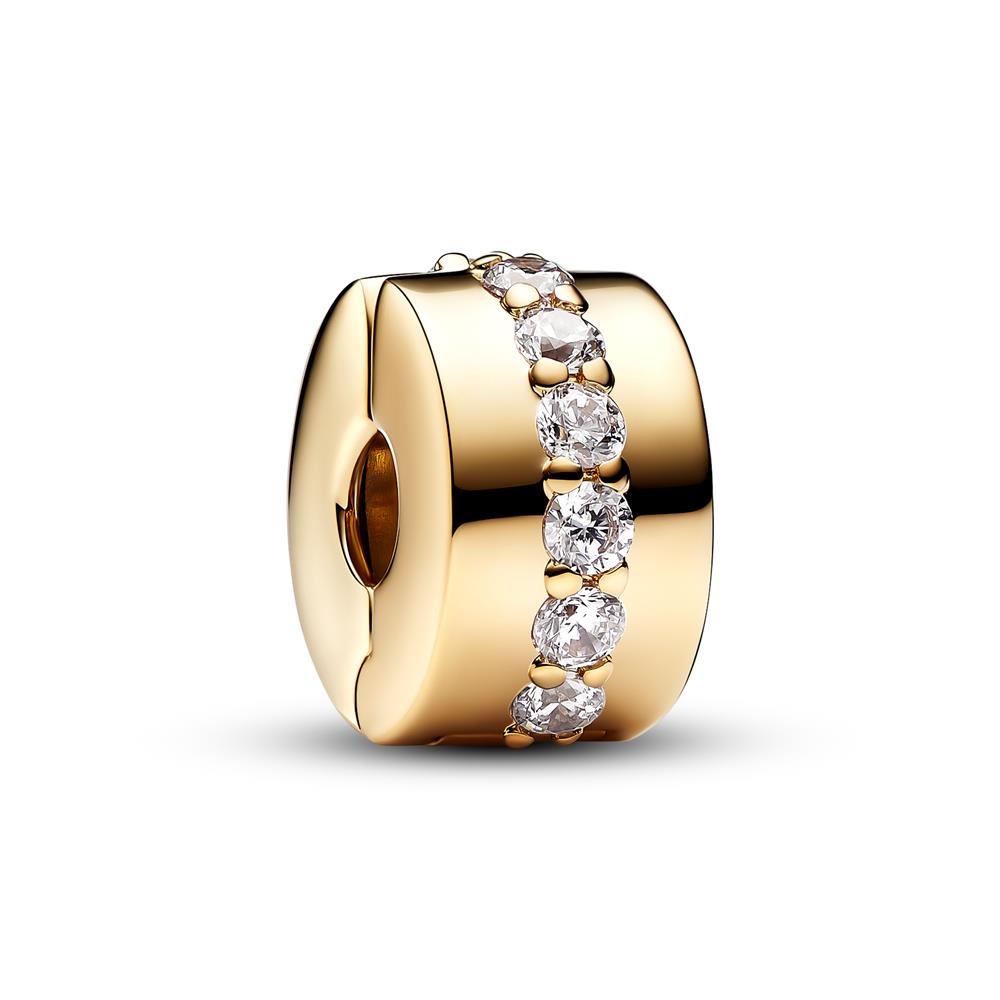 Pandora - Shine Goldplated Clip with zirconia's - 761972C01