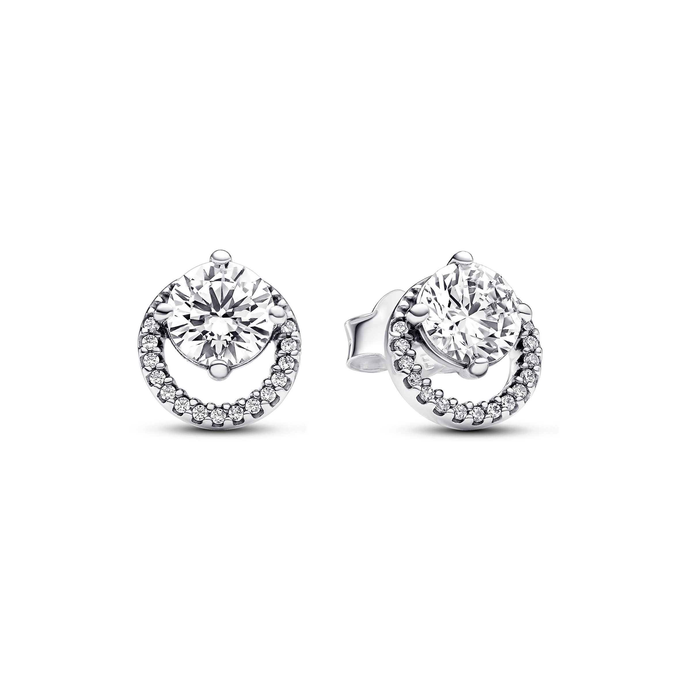 Pandora - Zilveren oorknoppen bezet met zirconia - 291248C01