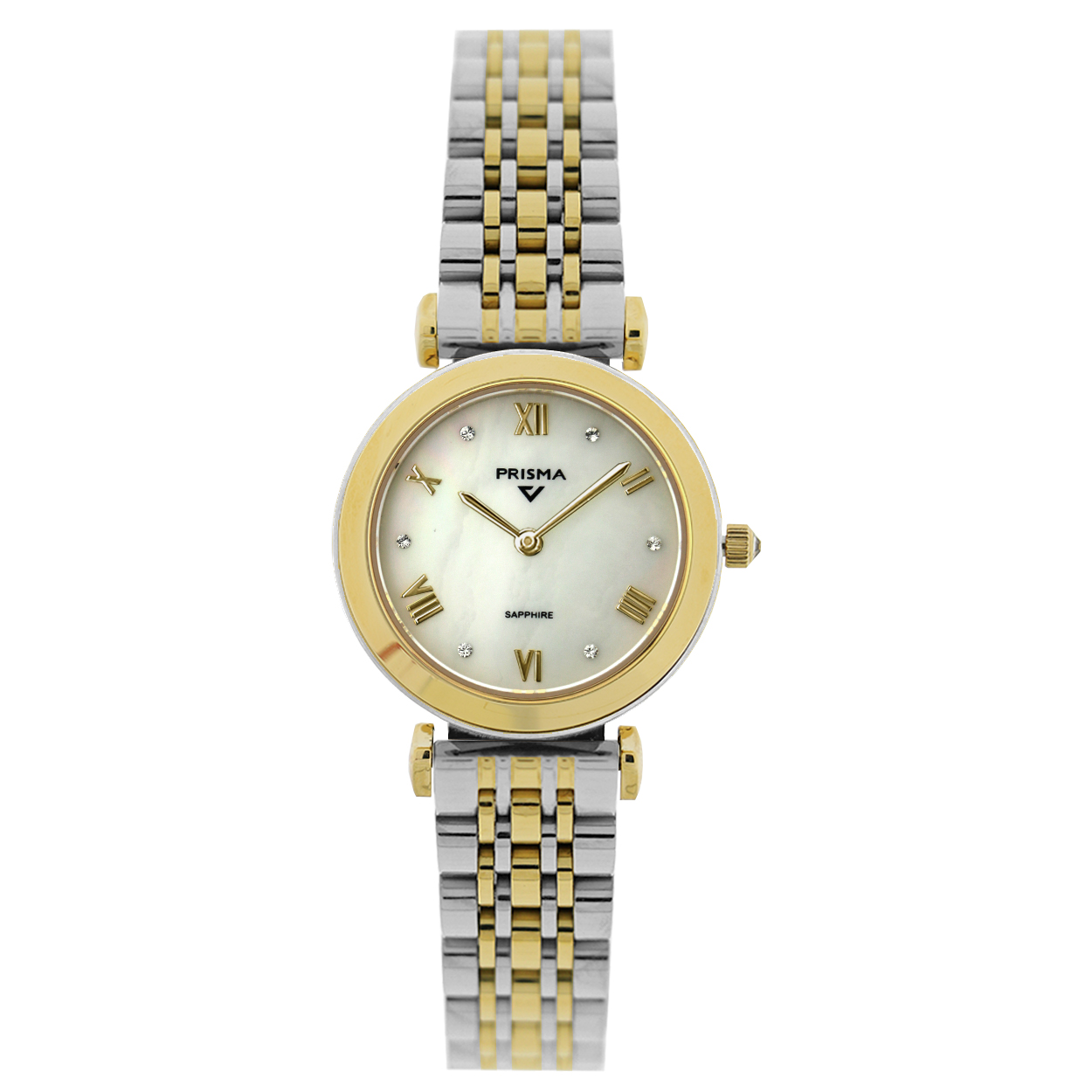 Prisma horloge P1434 dames edelstaal vintage

Algemeen
Geslacht: dames
Model: P1434

Voordelen
- band edelstaal zilverkleurig & goudkleurig
- wijzerplaat wit parel met goudkleurige index en romeinse  cijfers
- Quarts uurwerk
- luxueuze uitstraling door romeinse cijfers
- glas is krasvast
- spat waterdicht: handenwassen, regen
- maat kast 29.5 / 29.5 mm (breedte) 7,5 mm (dikte)

