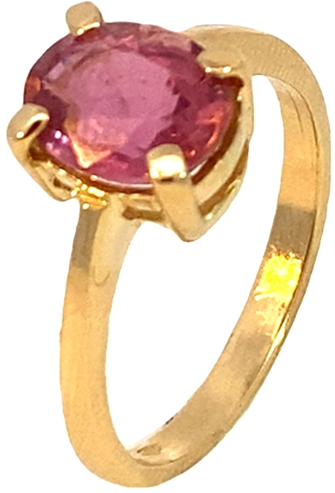 Monzario ring 18krt 1703 geelgoud met 1.96ct Roze Tourmalijn