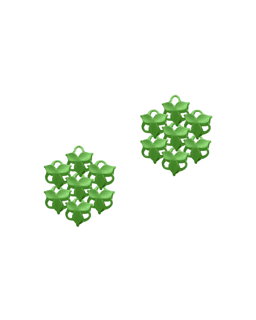 FABNORA Blossom mini oorring hanger lime groen
