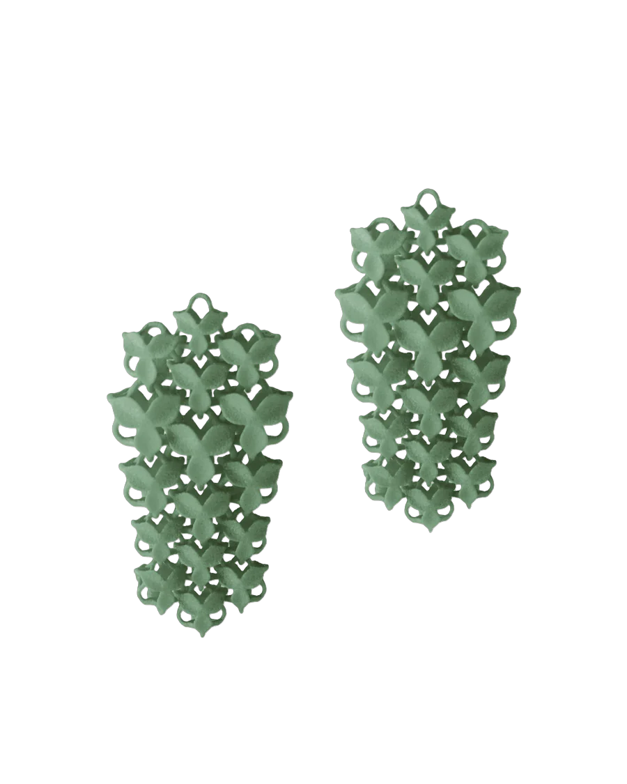 Fabnora Blossom small oorring hanger sage green