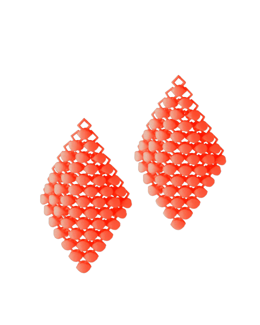 Fabnora Essence small oorring hanger papaya orange