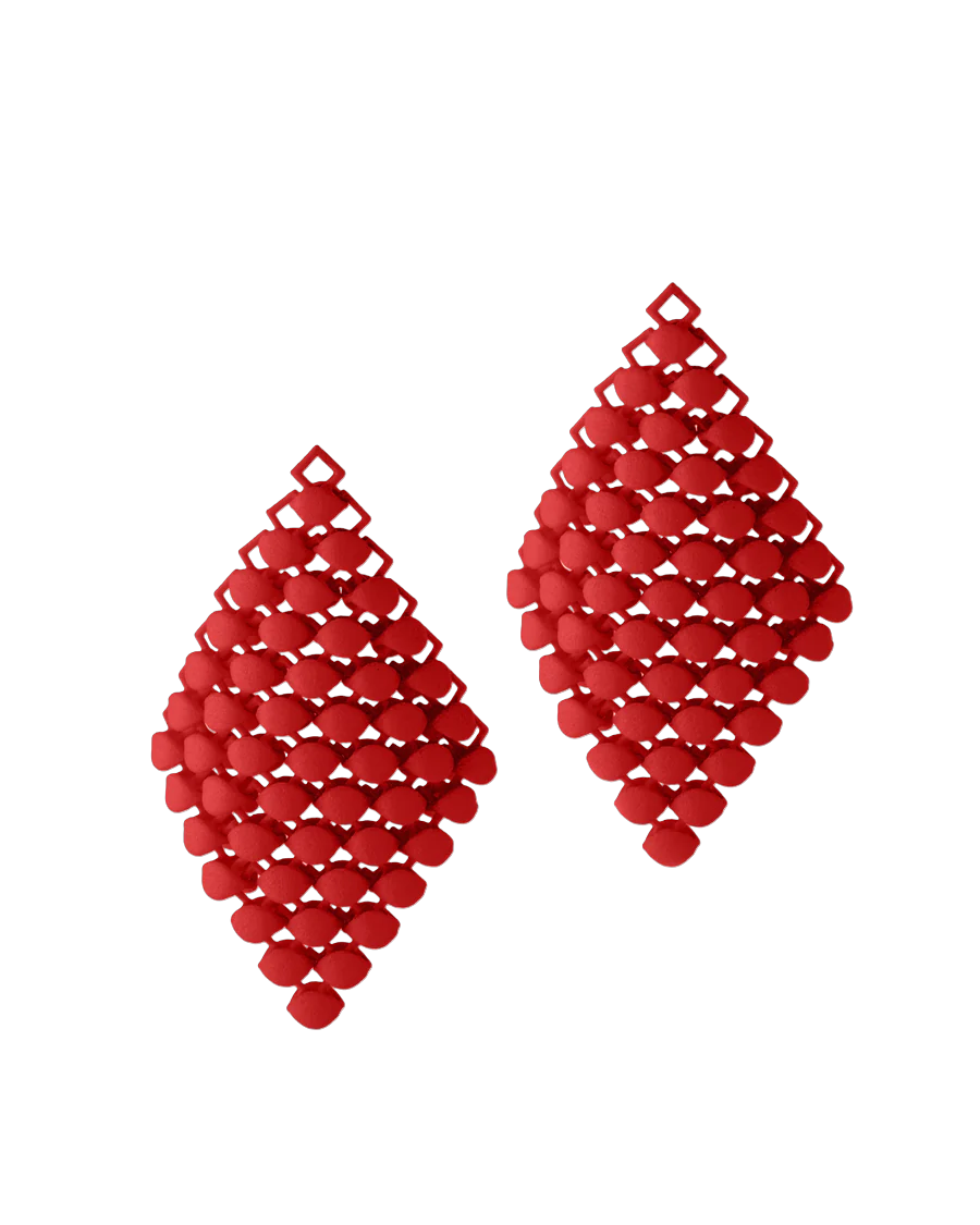 Fabnora Essence small oorring hanger deep red