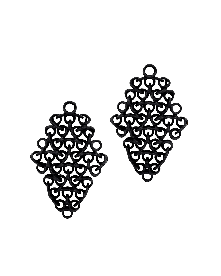 Fabnora Rondo oorring hanger onyx black