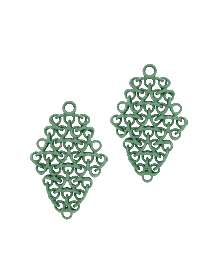 Fabnora Rondo oorring hanger sage green