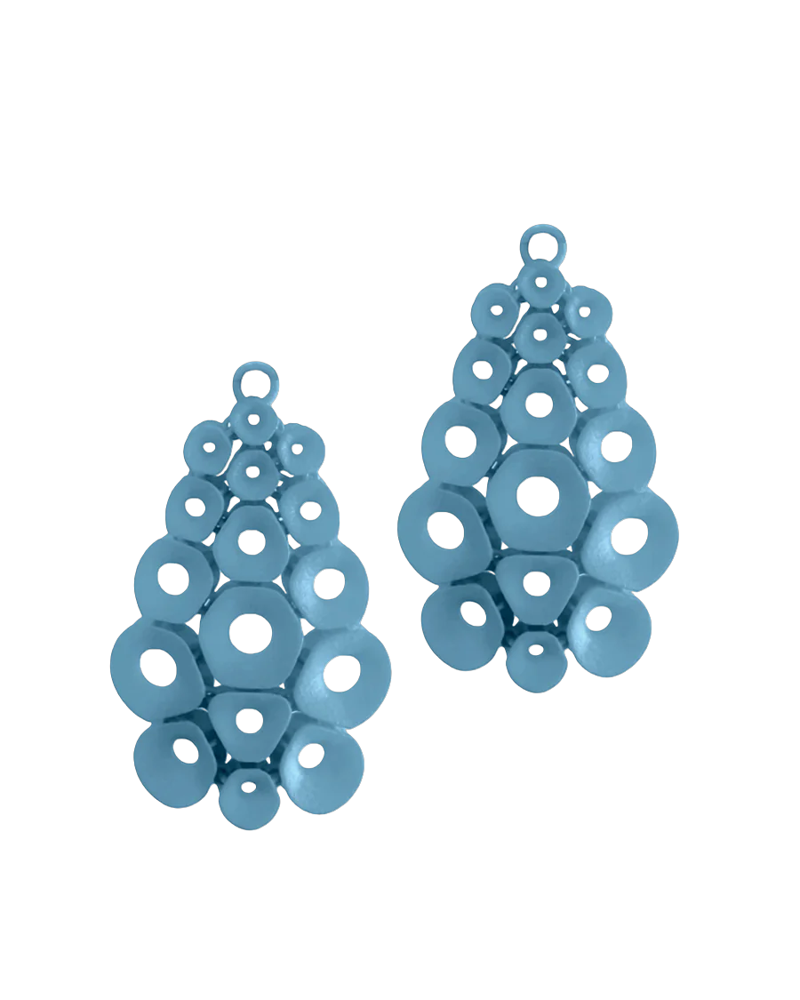 Fabnora coral oorring hanger topaz blue