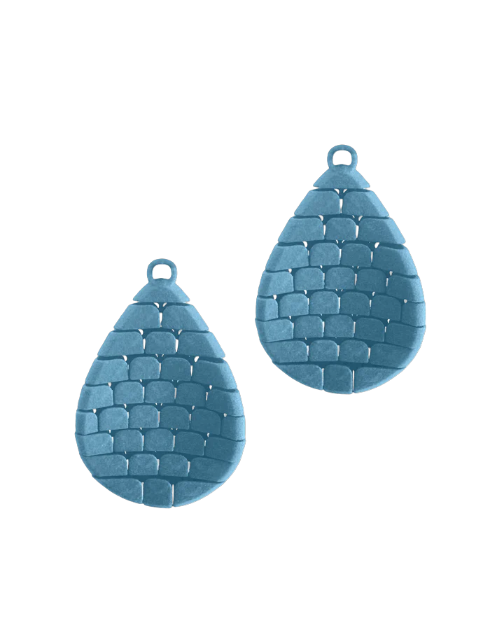 Fabnora scala oorring hanger topaz blue