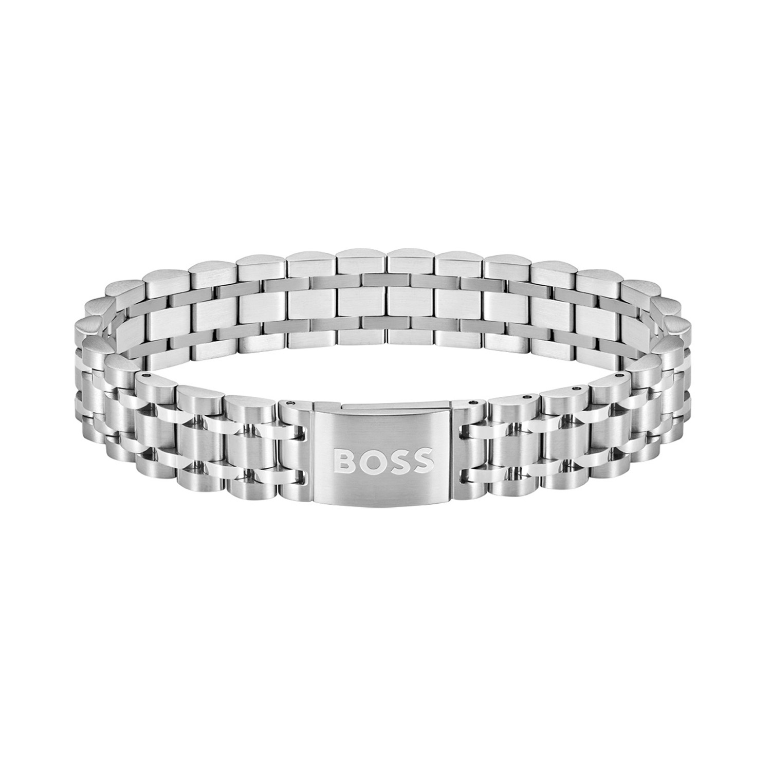 BOSS JEWELS HBJ1580644 OWAN Mannen Armband 19cm
Deze armband van BOSS uit de OWAN serie met artikelnr. HBJ1580644 is een stoer sieraad voor de echte BOSS klant. De stalen zilverkleurige armband heeft een fijne mat glanzende schakelband en sluit met een magneetsluiting. In het midden van de armband zit een zilverkleurige tussenschakel die goed opvalt in het geheel. Op de schakel staat het BOSS logo gegraveerd. De armband heeft een lengte van 19cm en is goed te combineren met andere sieraden van BOSS. 


Specificaties:
- Artikelnr: HBJ1580644
- Schakelarmband
- Materiaal: Staal
- Zilverkleurig
- Lengte: 19cm
