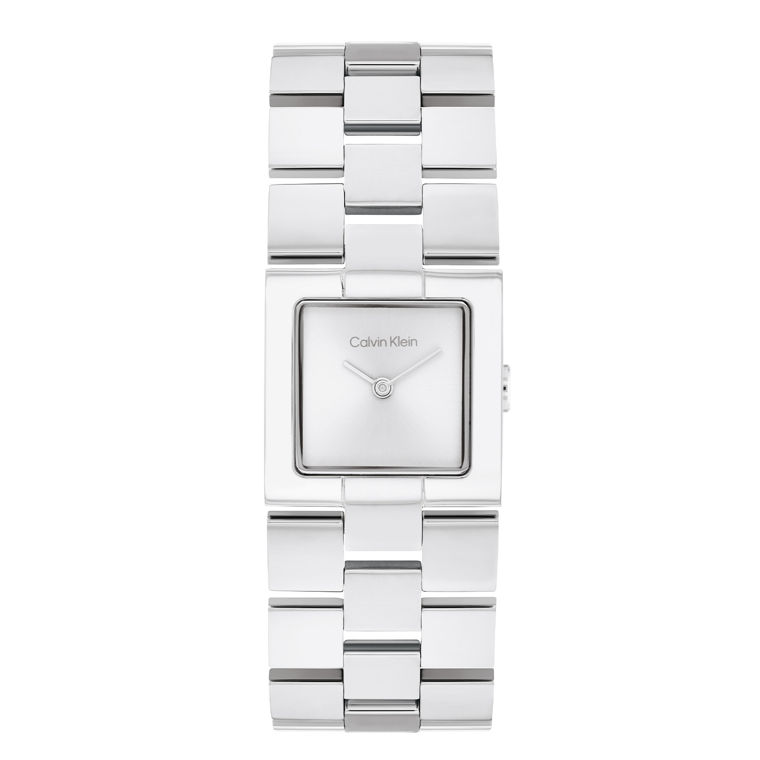 Calvin Klein CK25100088 Dames Meridian Horloge 22mm 
Dit Calvin Klein dameshorloge met nr CK25100088 is een opvallend ontwerp. De strakke vierkante stalen kast heeft een zilverkleurige sunray wijzerplaat met fijne zilverkleurige wijzers en het logo. Strak aan het kastje zit een brede vierkante schakelband met een druksluiting. Het elegante dameshorloge heeft een mineraalglas, een afmeting van 22mm en is 3ATM.

OVER CALVIN KLEIN
Calvin Klein is een wereldwijd lifestylemerk dat gewaagde, vooruitstrevende idealen en een verleidelijke, vaak minimalistische, esthetiek nastreeft. Calvin Klein werd groot in de jaren 70 door haar mode- en merkjeans collecties. In de jaren 80 lanceerde Calvin Klein haar spraakmakende ondergoed dat uitdrukkelijk van logo ’s voorzien was. Vanwege het grote succes is het merk ook succesvol uitgerold in Accessoires, Parfums, Home, Brillen, Golf, Horloges en Sieraden.
Sinds de oprichting in 1968 door Calvin Klein, heeft het merk haar reputatie opgebouwd als leider in de Amerikaanse mode, dankzij een cleane esthetiek en innovatieve ontwerpen. Calvin Klein wil haar publiek verleiden en inspireren door middel van provocerende beelden en opvallende ontwerpen die prikkelen. 

SPECIFICATIES:
- Mineraalglas
- Stalen kast
- Zilverkleurige wijzerplaat 
- Stalen schakelband
- Vierkante kastvorm, 22mm
- 3ATM