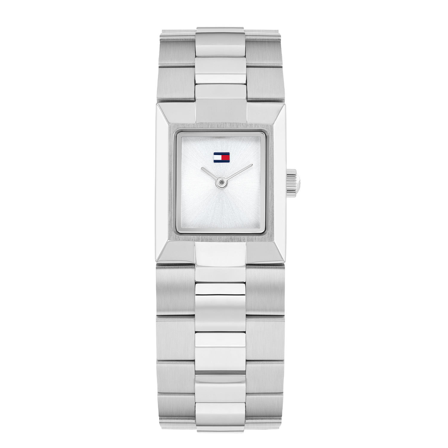 Tommy Hilfiger TH1782786 Horloge Dames Staal Zilverkleurig 20x25mm
Dit specifieke horloge van Tommy Hilfiger uit de Ivy serie met artikelnr: TH1782786 is een luxe dameshorloge die niet in je collectie mag ontbreken. Het stalen dameshorloge heeft een rechthoekige zilverkleurige kast met een glanzende bezel en een zilverkleurige sunray wijzerplaat met fijne wijzers en het Tommy logo. Aan de kast zit een zilverkleurige glanzende schakelband met vouwsluiting. Het horloge heeft een mineraalglas, een afmeting van 20x25mm en is 3ATM.  

Het merk:
Sinds de lancering van het merk in 1985 is Tommy Hilfiger wereldwijd bekend geworden als pionier van de klassieke Amerikaanse coole stijl. Geïnspireerd door de iconische popcultuur en het Amerikaanse erfgoed. De dames en herencollectie van dit seizoen bestaan uit minimalistische silhouetten en rustieke lederen details. De herenhorlogecollectie biedt iconische uurwerken met roestvrijstalen, lederen en siliconen banden.

Specificaties:
- Mineraalglas
- Rechthoekige kast 20x25mm
- Zilverkleurige horlogekast
- Zilverkleurige wijzerplaat
- Zilverkleurige schakelband 
- 3ATM