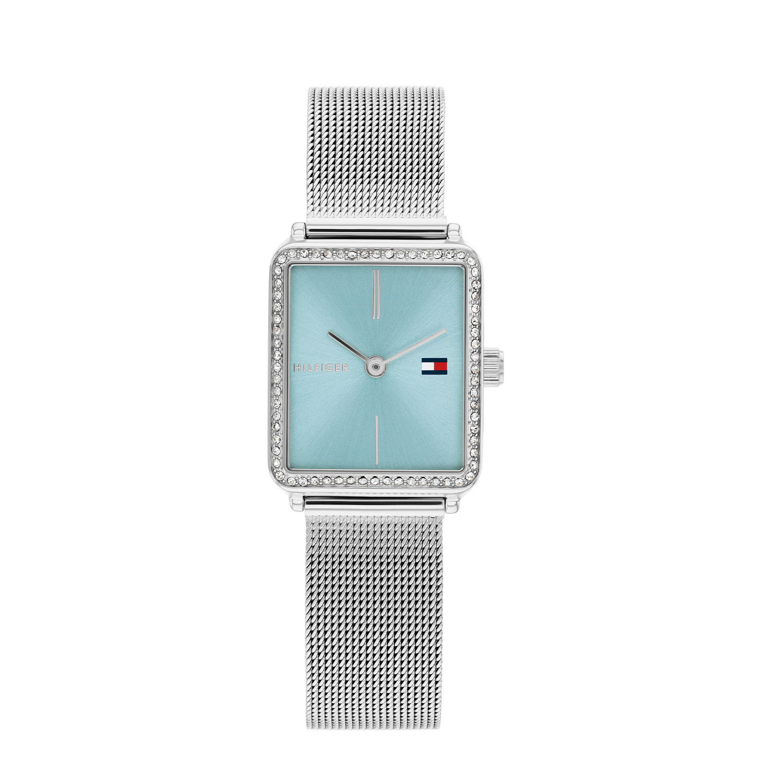 Tommy Hilfiger TH1782789 Horloge Dames Staal Zilverkleurig 21x24mm
Dit specifieke horloge van Tommy Hilfiger uit de Tea serie met artikelnr: TH1782789 is een luxe dameshorloge die niet in je collectie mag ontbreken. Het stalen dameshorloge heeft een rechthoekige zilverkleurige kast met een bezel volgezet met kristallen en een blauwe sunray wijzerplaat met fijne wijzers en het Tommy logo. Aan de kast zit een zilverkleurige milanese band met druksluiting. Het horloge heeft een mineraalglas, een afmeting van 21x24mm en is 3ATM.  

Het merk:
Sinds de lancering van het merk in 1985 is Tommy Hilfiger wereldwijd bekend geworden als pionier van de klassieke Amerikaanse coole stijl. Geïnspireerd door de iconische popcultuur en het Amerikaanse erfgoed. De dames en herencollectie van dit seizoen bestaan uit minimalistische silhouetten en rustieke lederen details. De herenhorlogecollectie biedt iconische uurwerken met roestvrijstalen, lederen en siliconen banden.

Specificaties:
- Mineraalglas
- Rechthoekige kast 21x24mm
- Zilverkleurige horlogekast
- Blauwe wijzerplaat
- Zilverkleurige milanese band 
- 3ATM