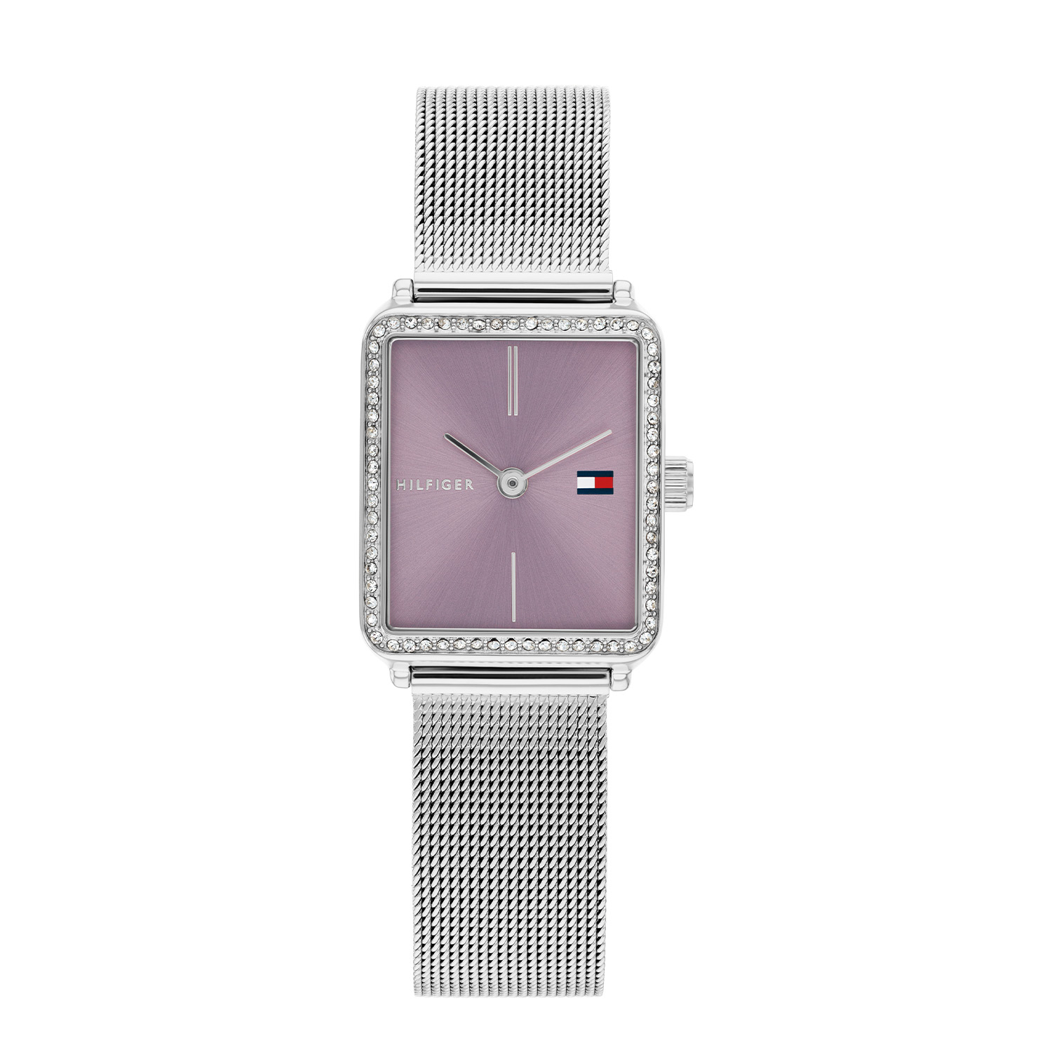 Tommy Hilfiger TH1782790 Horloge Dames Staal Zilverkleurig 21x24mm
Dit specifieke horloge van Tommy Hilfiger uit de Tea serie met artikelnr: TH1782790 is een luxe dameshorloge die niet in je collectie mag ontbreken. Het stalen dameshorloge heeft een rechthoekige zilverkleurige kast met een bezel volgezet met kristallen en een paarse sunray wijzerplaat met fijne wijzers en het Tommy logo. Aan de kast zit een zilverkleurige milanese band met druksluiting. Het horloge heeft een mineraalglas, een afmeting van 21x24mm en is 3ATM.  

Het merk:
Sinds de lancering van het merk in 1985 is Tommy Hilfiger wereldwijd bekend geworden als pionier van de klassieke Amerikaanse coole stijl. Geïnspireerd door de iconische popcultuur en het Amerikaanse erfgoed. De dames en herencollectie van dit seizoen bestaan uit minimalistische silhouetten en rustieke lederen details. De herenhorlogecollectie biedt iconische uurwerken met roestvrijstalen, lederen en siliconen banden.

Specificaties:
- Mineraalglas
- Rechthoekige kast 21x24mm
- Zilverkleurige horlogekast
- Paarse wijzerplaat
- Zilverkleurige milanese band 
- 3ATM