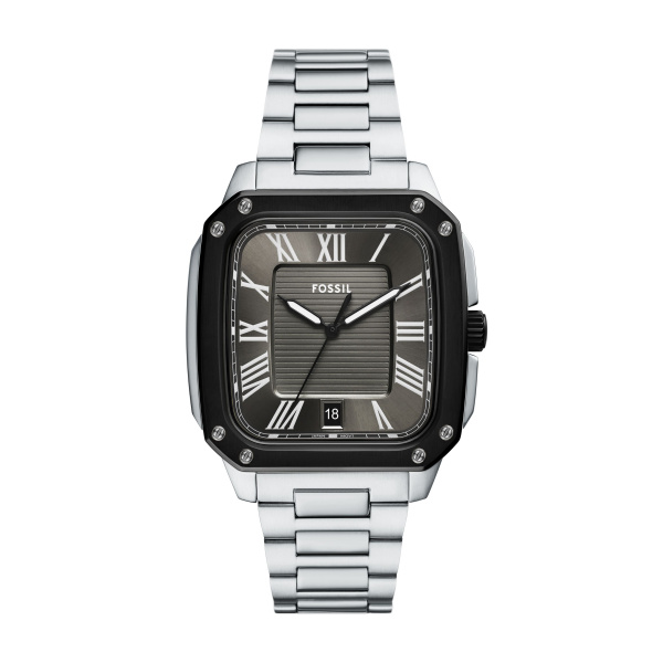 Fossil Quarts heren pols horloge model FS6122 uit de Crosby Collectie. Staal met stalen band. 5 ATM Waterdicht.