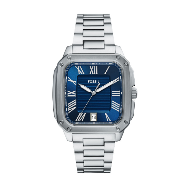 Fossil Quarts heren pols horloge model FS6121 uit de Crosby Collectie. Staal met stalen band. 5 ATM Waterdicht.