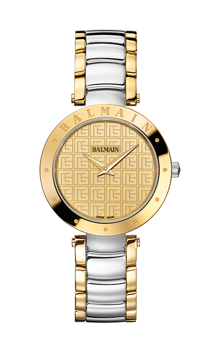 Prachtig horloge uit de Balmania Collectie van balmain.
Dit horloge heeft een bijzondere spiegel wijzerplaat met daarin verwerkt het originele Logo van Pierre Balmain. 
