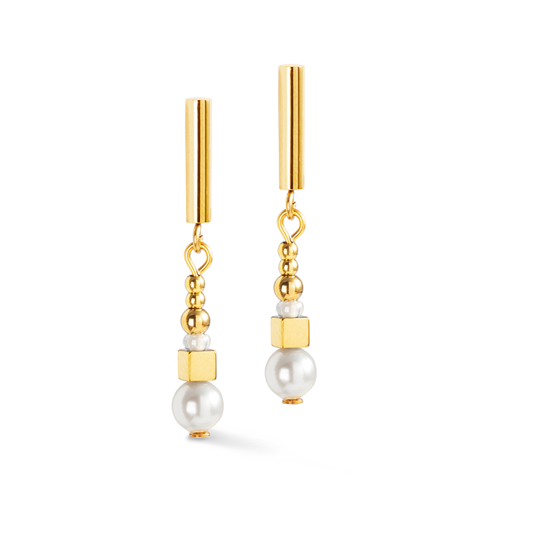 Coeur de Lion oorbellen white-gold 