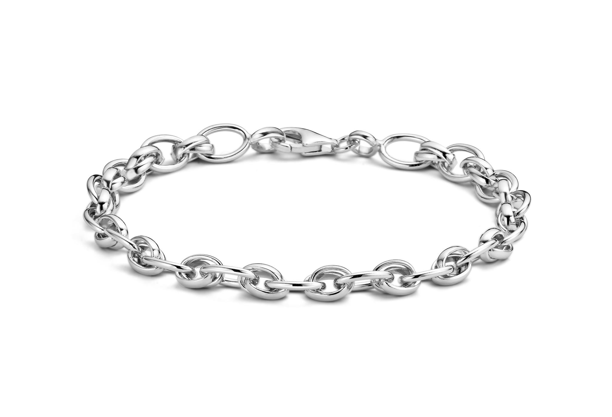 zilveren RdL collier, ovalen 45,5cm