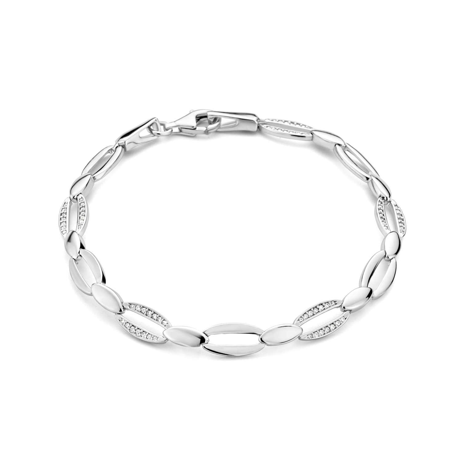 Rosa di Luca zilveren armband met zirkonia