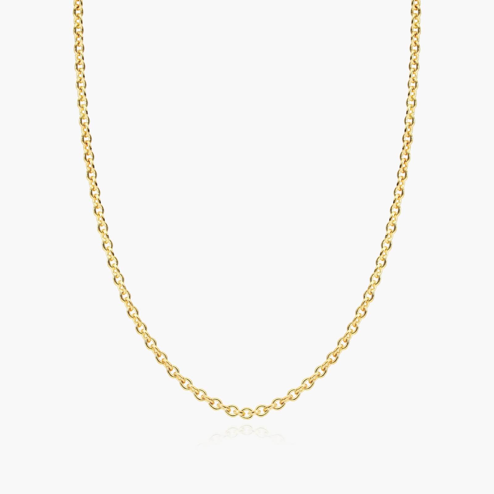 14k geelgoud anker collier op 50 cm lengte