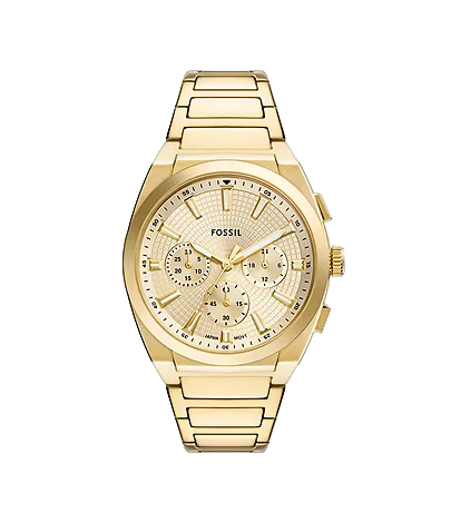 De Fossil FS6119 is een elegante polshorloge met een roestvrijstalen gouden kast en band. De analoge wijzerplaat heeft strepen als index. Het horloge is nikkelvrij en allergievriendelijk. Waterbestendig tot 5 ATM, het heeft geen datumaanduiding of lichtfunctie. Draag dit stijlvolle horloge bij formele gelegenheden voor een tijdloze uitstraling.