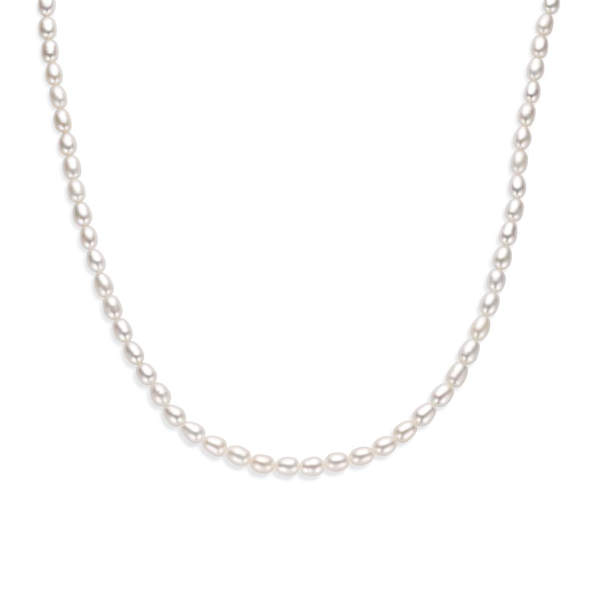 Gerhodineerd 925 zilveren collier uitgevoerd met parels. Het collier heeft een draaglengte van 41cm met 4cm extensie. Uitgevoerd met karabijnsluiting.