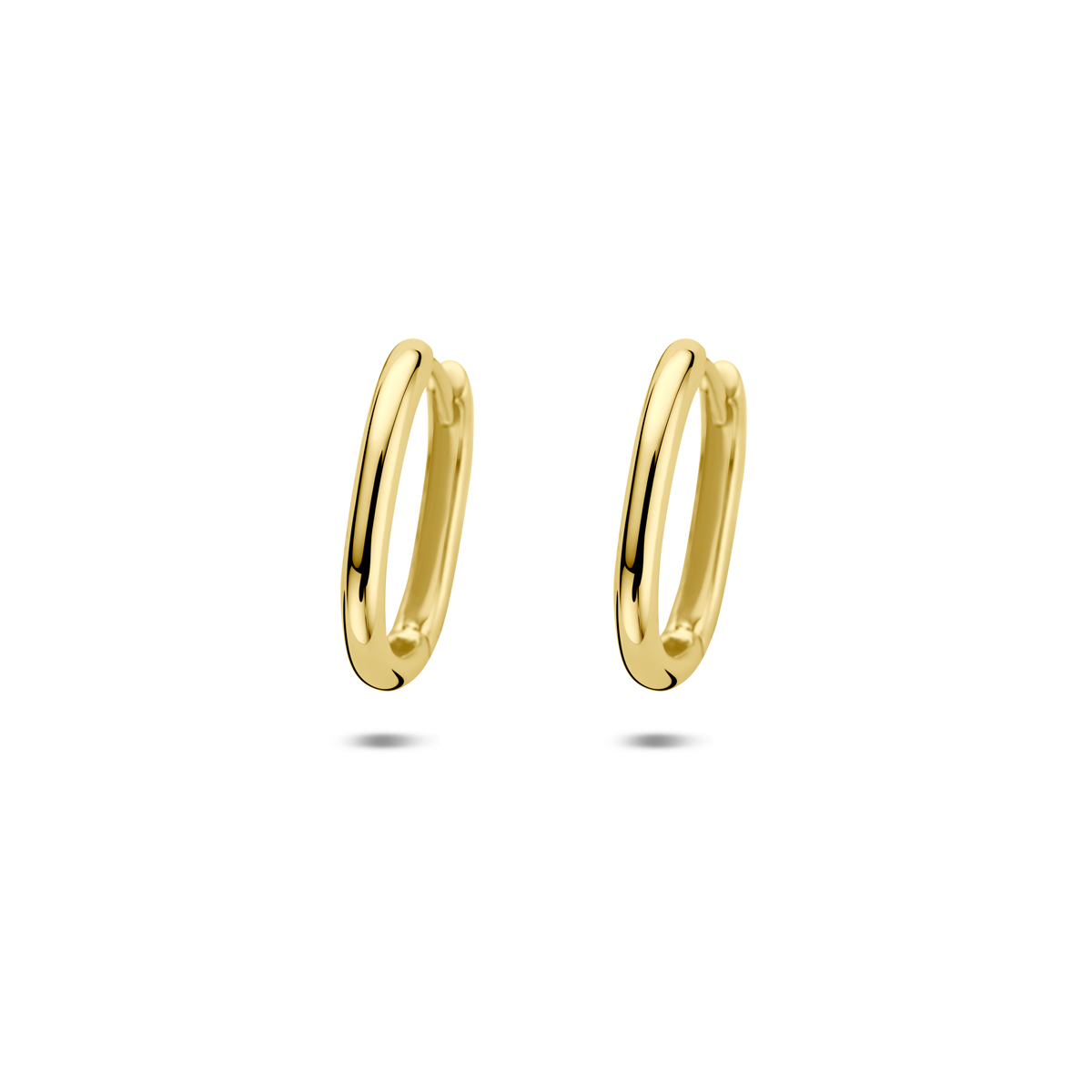 14k Geelgouden klapoorringen met een afmeting van 15x2mm.