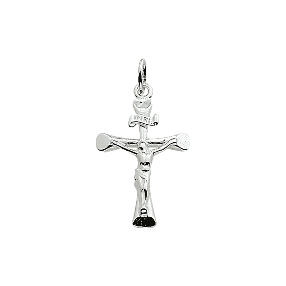 hanger kruis en corpus zilver wit