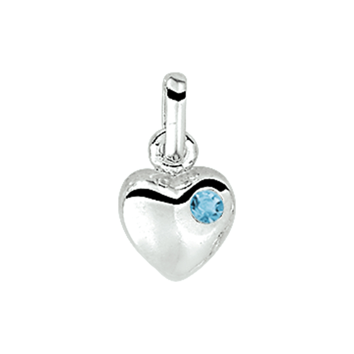 hanger hartje strass zilver wit
