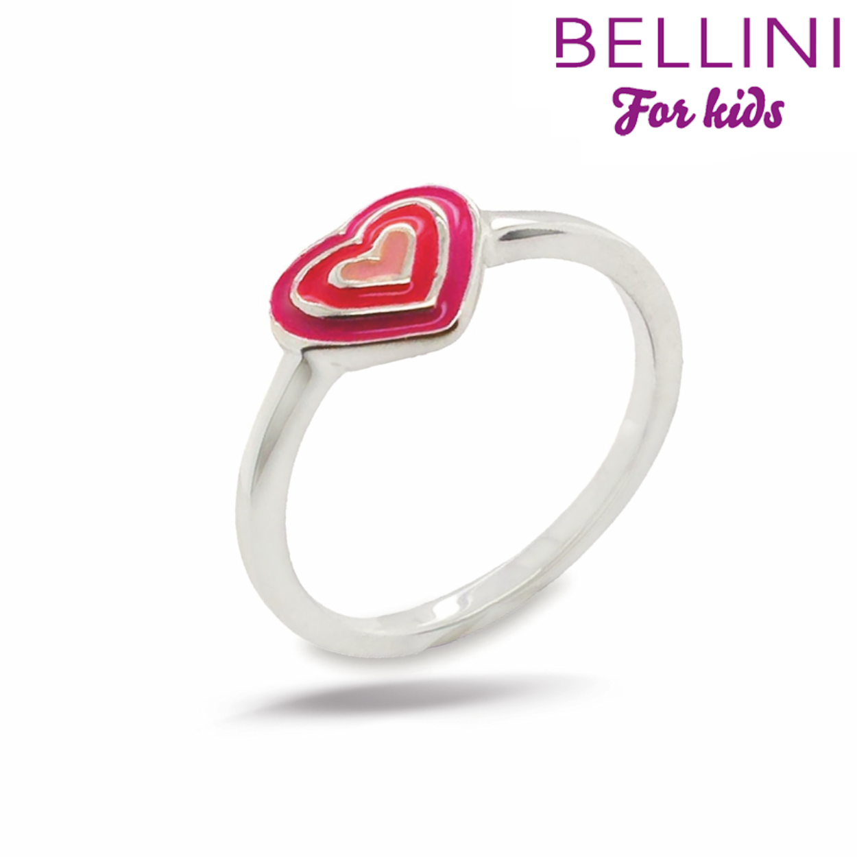 Ring hart roze emaille