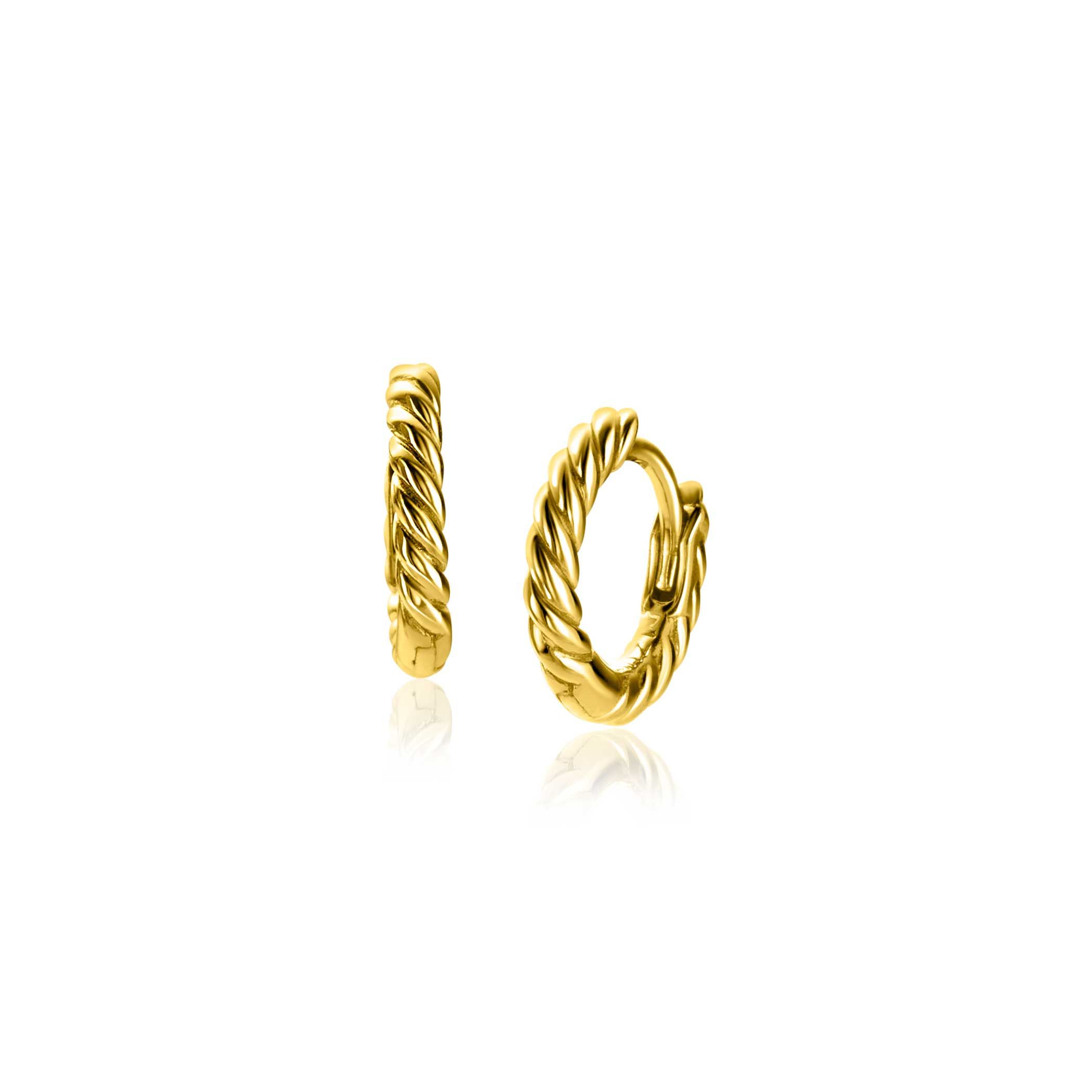 oorringen goudgeel verguld gedraaid 13x2mm ZIO2545G