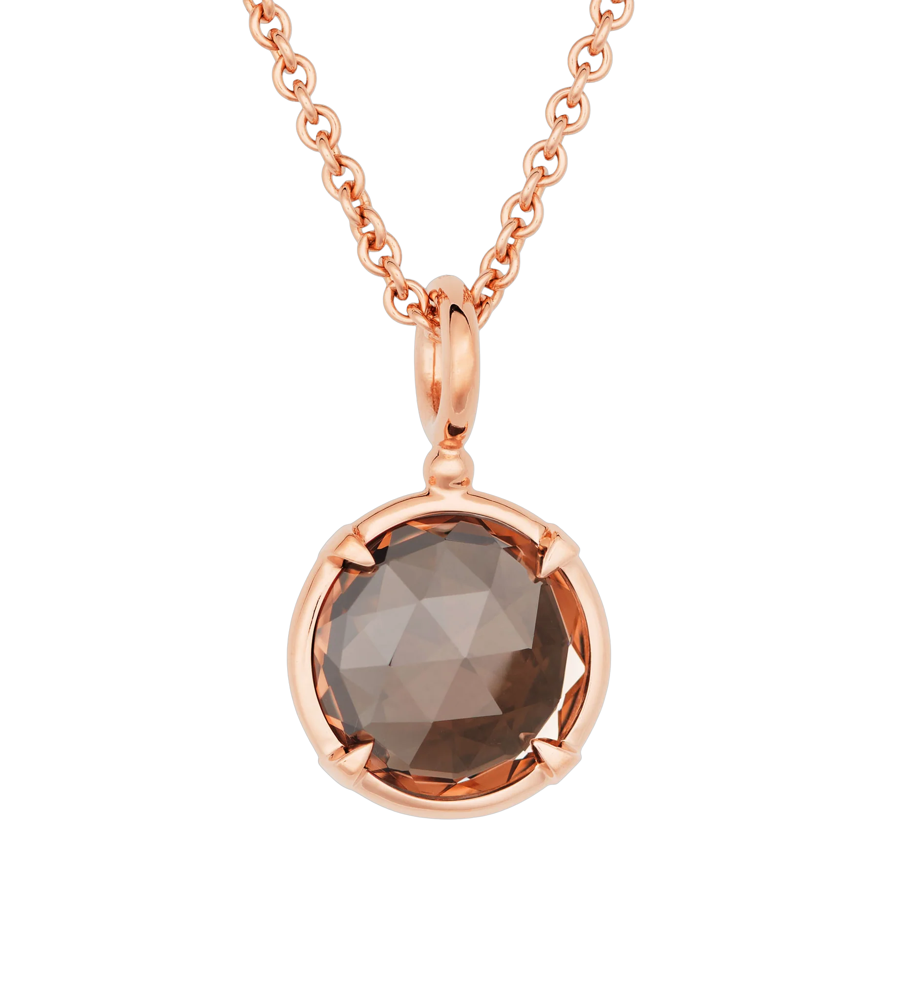 Mira Mira aanhangers met rookkwarts. Het brioletslijpsel van de stenen vangt extra veel licht en dat maakt dat deze oorsieraden veel impact hebben.
