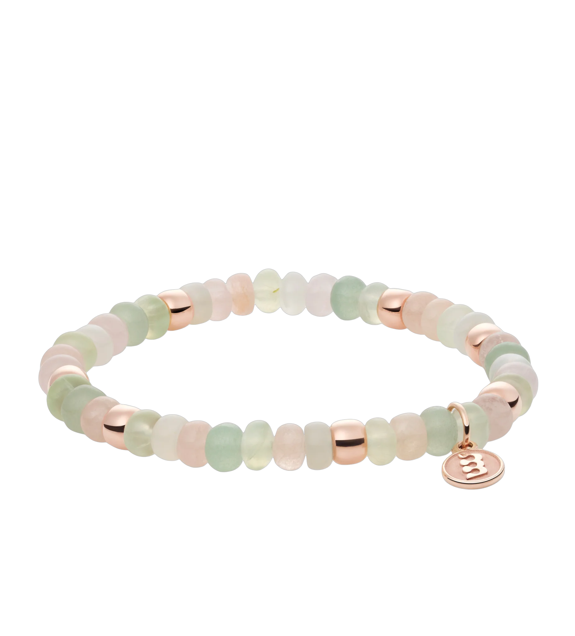 Deze edelsteen armband met 7 gouden ornamentjes en bron label past precies bij de Bronissimo kleuren van 2025!
Met aventurijn, rose beryl, prehniet en witte maansteen.