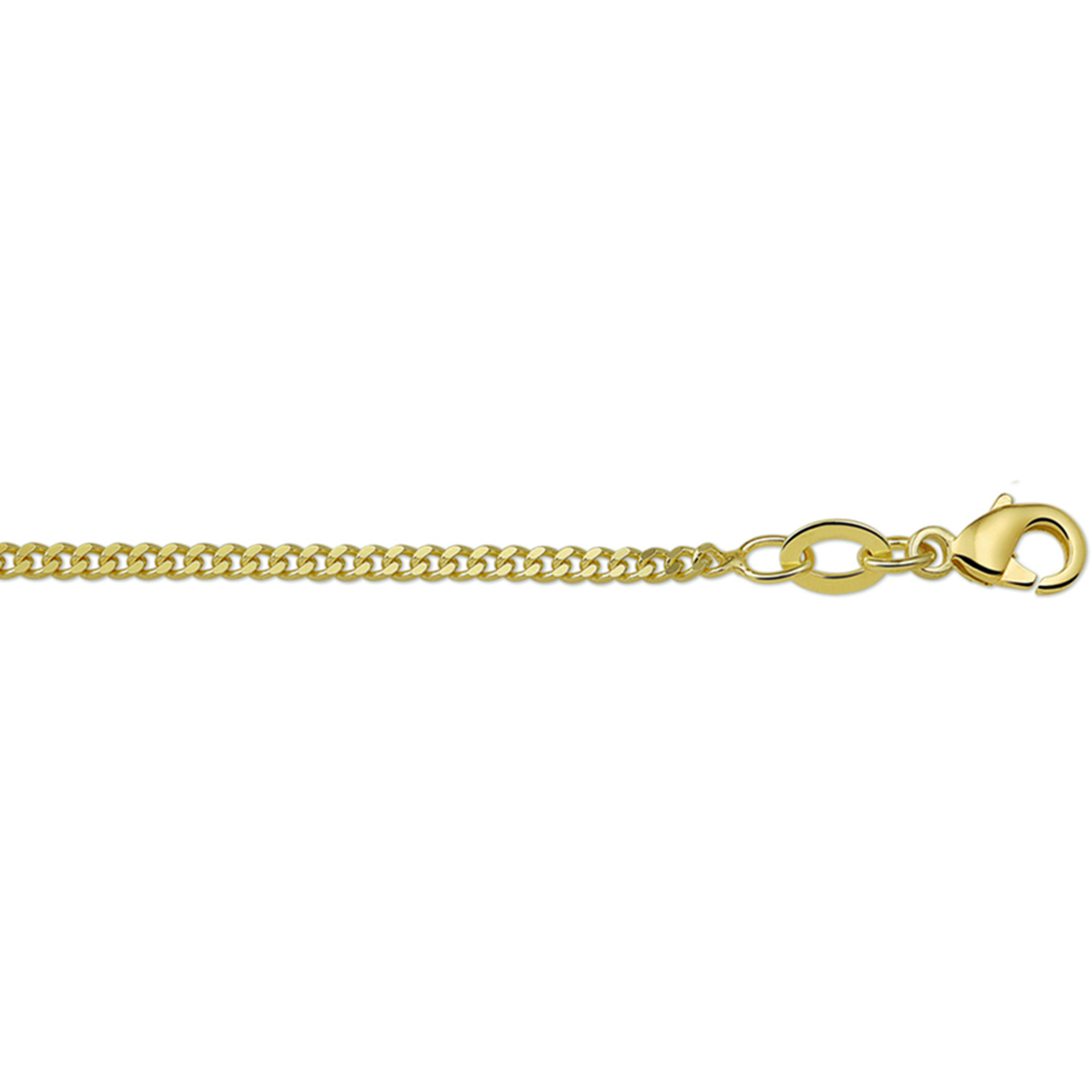 Beschrijving: Double geelgouden 1.6mm gourmet collier met een lengte van 42cm en uitgevoerd met een stevige karabijn sluiting. 
Doelgroep: unisex
Breedte: 1.6 mm
Langste lengte: 42 cm