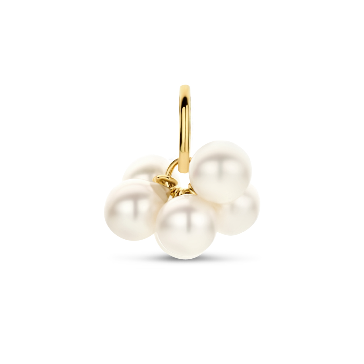 Deze geelgouden hanger met parels, modelnummer 4027725, is een verfijnd juweel met een gewicht van 0,22 g en een diameter van 4 mm. Het is gemaakt van glanzend goud en heeft een prachtige witte parel als edelsteen. Draag deze hanger aan een delicate ketting voor een elegante en tijdloze uitstraling. Perfect voor elke gelegenheid.