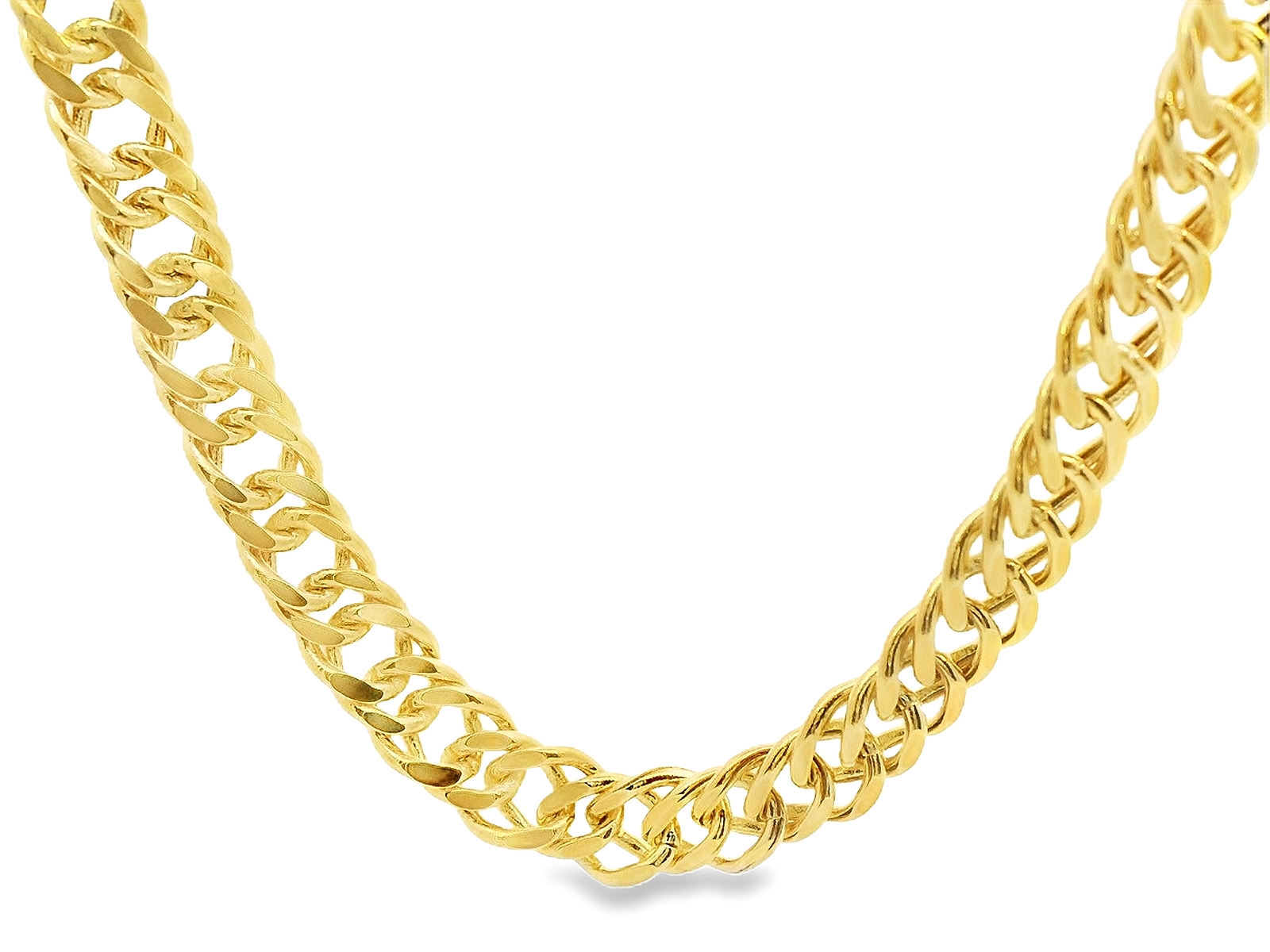 Klassiek, krachtig en altijd stijlvol – dit 14 karaat geelgouden gourmet collier (16.35 gr) is een tijdloos sieraad dat nooit uit de mode raakt. De gourmet schakel staat bekend om zijn platte, strak in elkaar gevlochten schakels die zorgen voor een luxe en stoere uitstraling. Door de gepolijste afwerking krijgt het collier een prachtige glans die meteen in het oog springt.

Dit collier is stevig, duurzaam en elegant, waardoor het perfect is voor dagelijks gebruik of juist voor speciale gelegenheden. Het kan solo gedragen worden als statement piece, maar combineert ook moeiteloos met andere sieraden.

Specificaties:

Materiaal: 14 karaat geelgoud

Type schakel: Gourmet schakel (plat en dicht geweven)

Afwerking: Hoogglans gepolijst

Stijl: Klassiek / Tijdloos

Geschikt voor: Dames en heren

Een onmisbare klassieker voor iedere sieradencollectie – straal kracht en elegantie uit met dit prachtige geelgouden gourmet collier.
Verkrijgbaar vanaf 40 cm!