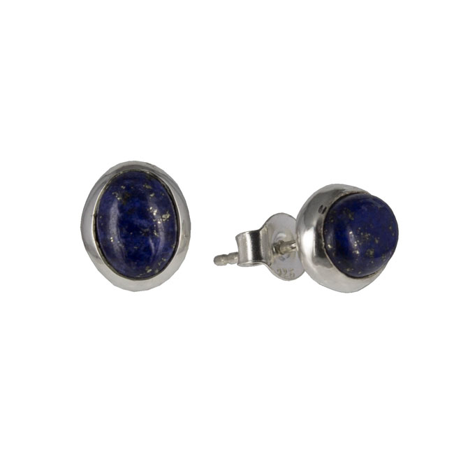 zilveren oorbellen met lapis